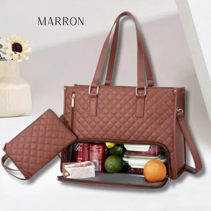 👜Ultra Cartera Ejecutiva 2 en 1 con Lonchera Oculta-delivery gratis